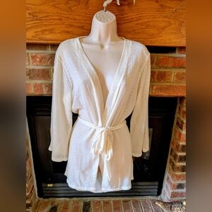 Maurices Elegant Cream Lace Cardigan Size Small